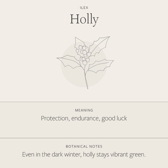 Holly December Birth Flower Cute Engraved Necklace - Picture 6 of 16